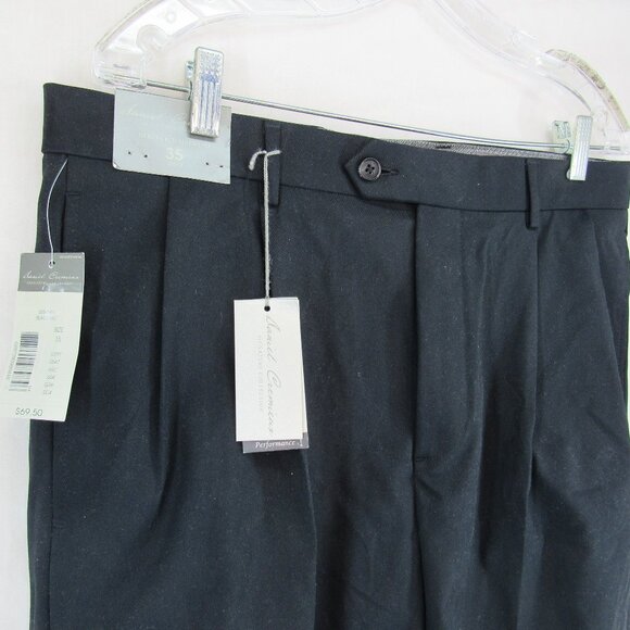 Daniel Cremieux Signature Collection Men's Black Pleat Bermuda Shorts Size 35 - Picture 1 of 6